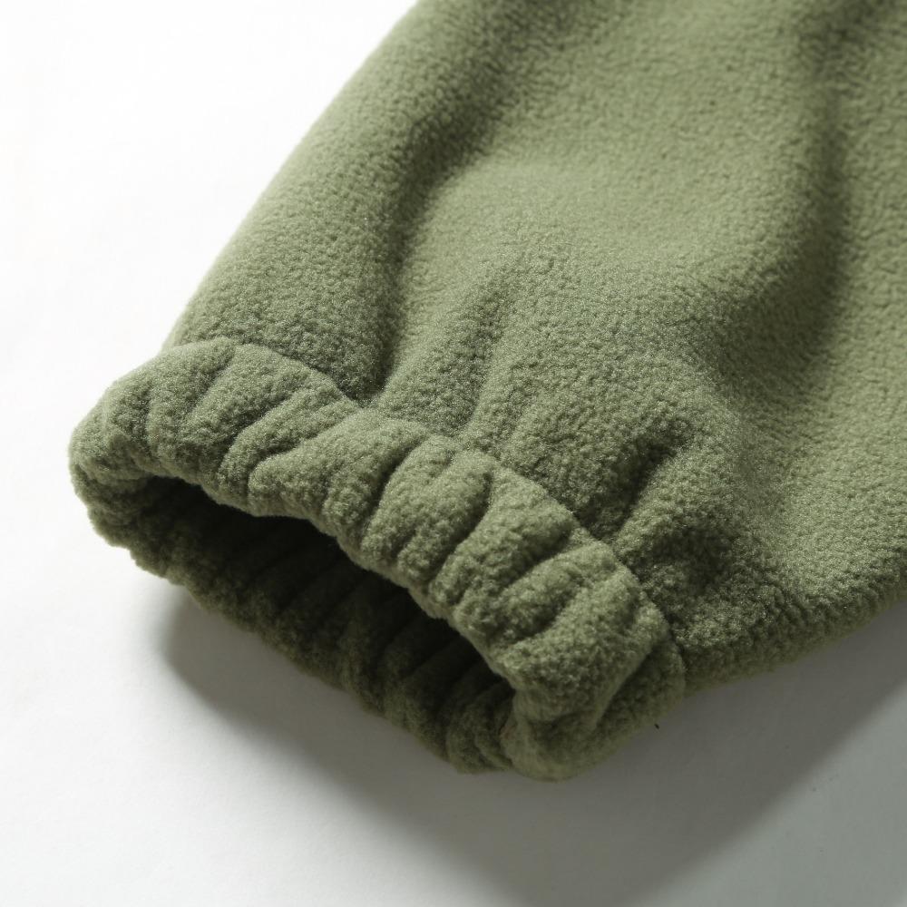 2024 Men's Fleece Winter Warm Stand Collar Zipper Coats Outdoor Sports Coats Pullover Men's Casual Outwear