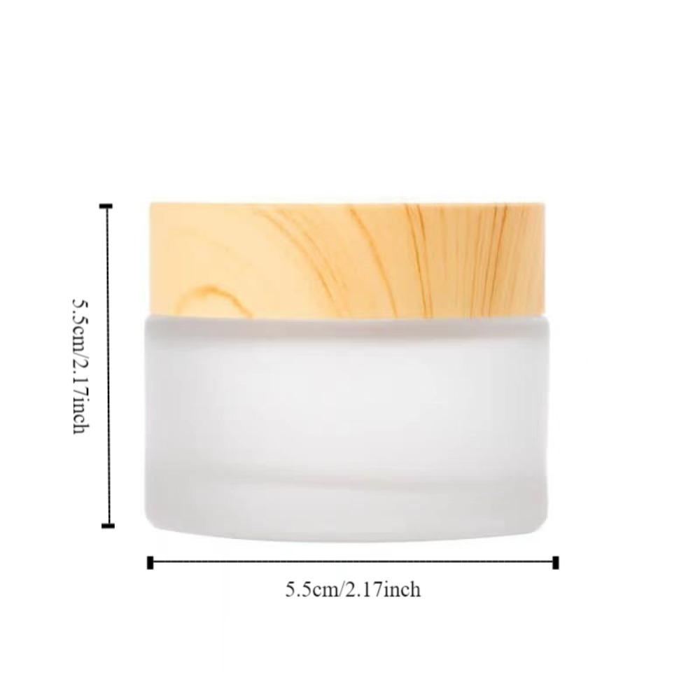 Screw Cap Frosted Glass Cream Jar Round Scrub Sub-bottling Portable Cream Bottle  for Makeup Vials
