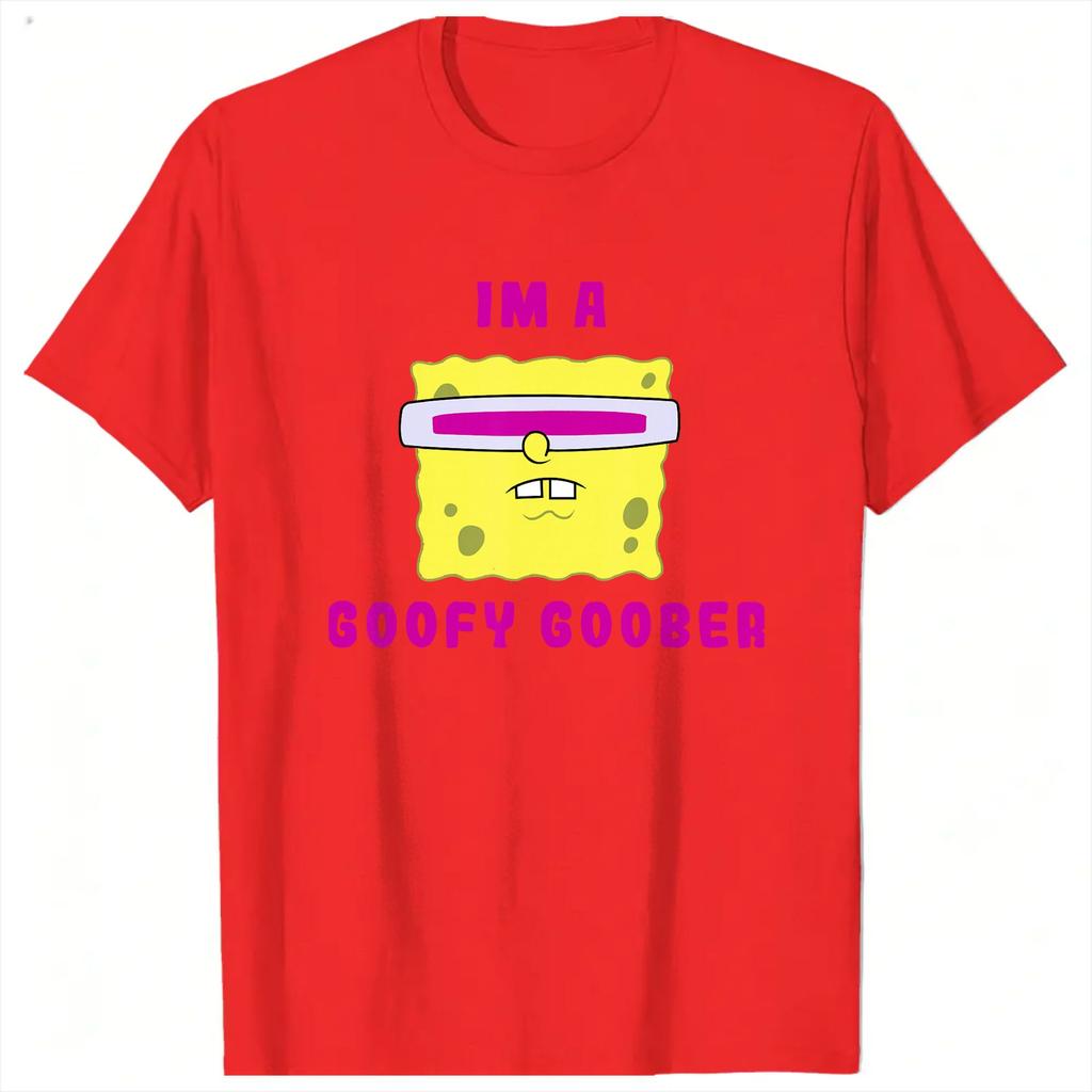 Spongebobs Im Goober T Shirt Summer Aesthetic T Shirts 100 Cotton Fashion Tee Shirt For Unisex Short Sleeves Casual Clothes
