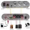 Mini Hi-Fi Amplifier Booster Radio 2.1 MP3 DVD Stereo for Car Motorcycle Home