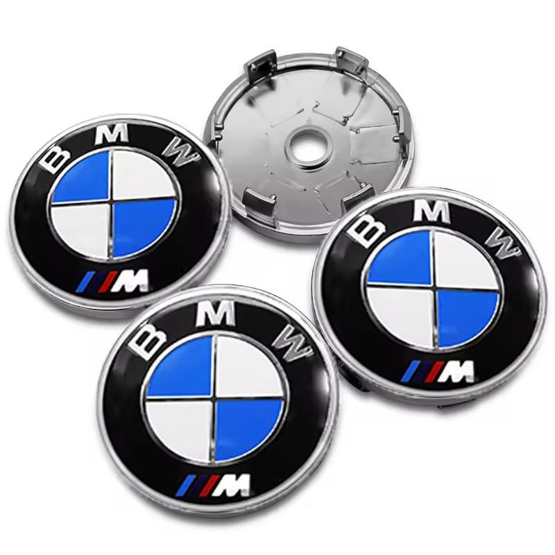 BBIO8 4Pcs 68/56mm Wheel Center Cover Car Hood Front Rear Trunk Emblem Badge For BMW E46 E39 E53 E65 E66 E90 G26 X3 X4 X5 G30/G31/G38