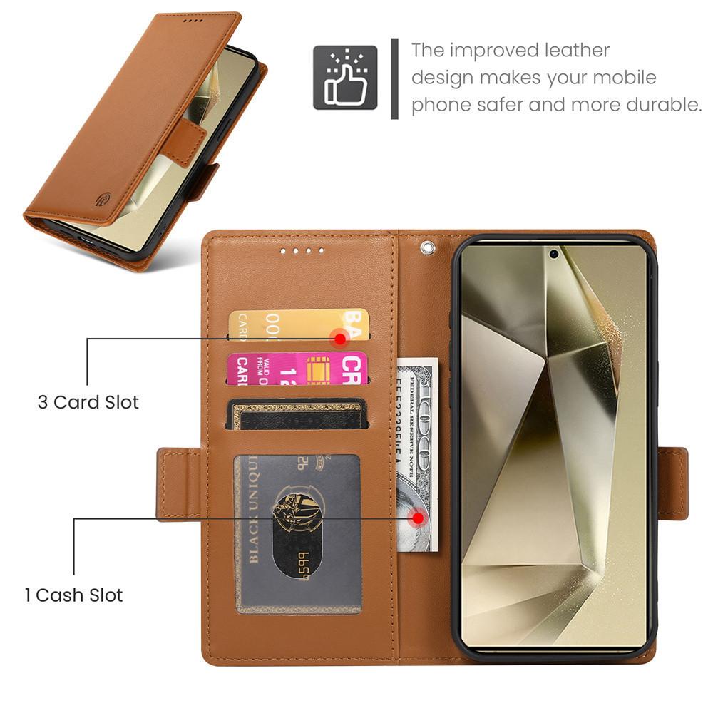 Flip Wallet Cards Solt Phone Case for Samsung Galaxy S25 S24 Ultra S23 S21 S20 FE S22 Plus KickStand PU Leather Cover