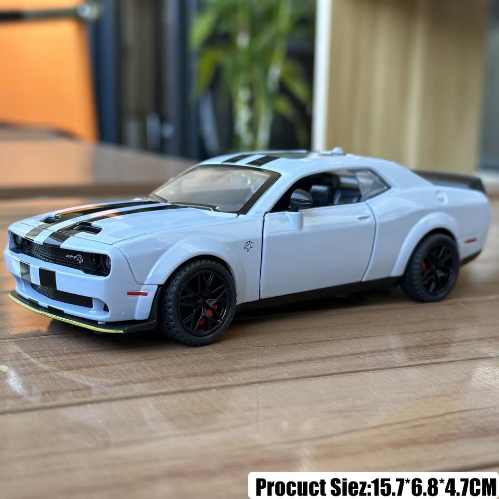 1:32 Литой Металлический Модель Автомобиля Совместимый с Dodge Challenger SRT Hellcat Redeye Суперкар Миниатюрный Праздничный Подарок