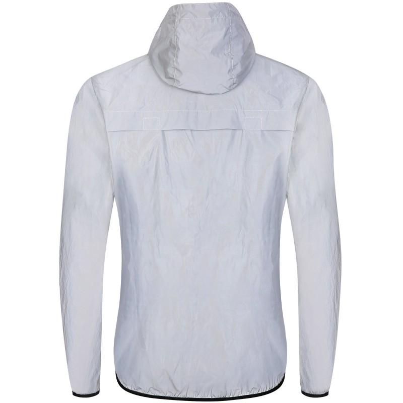 Unisex Cycling Jacket With Full Reflective Strips Windproof Water Repellent Night Running Hiking Mountain Biking