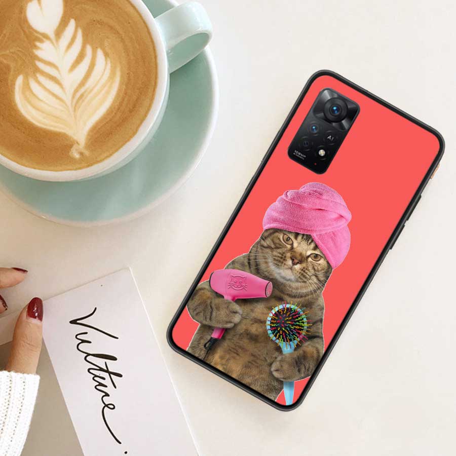 Cartoon Cats Phone Case For Redmi Note 13 Pro 5G Plus 12 12C 10 10A 10C 9 9A 9C 9T 8 8A K60 K70 Pro Xiaomi Cover 7 7A 6 6A Shell