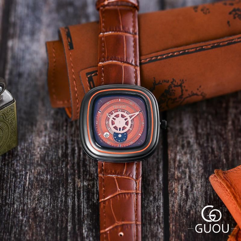 Fengchao Brand Большие квадратные мужские и женские часы с циферблатом, модные водонепроницаемые кварцевые часы, мужские часы на поясе