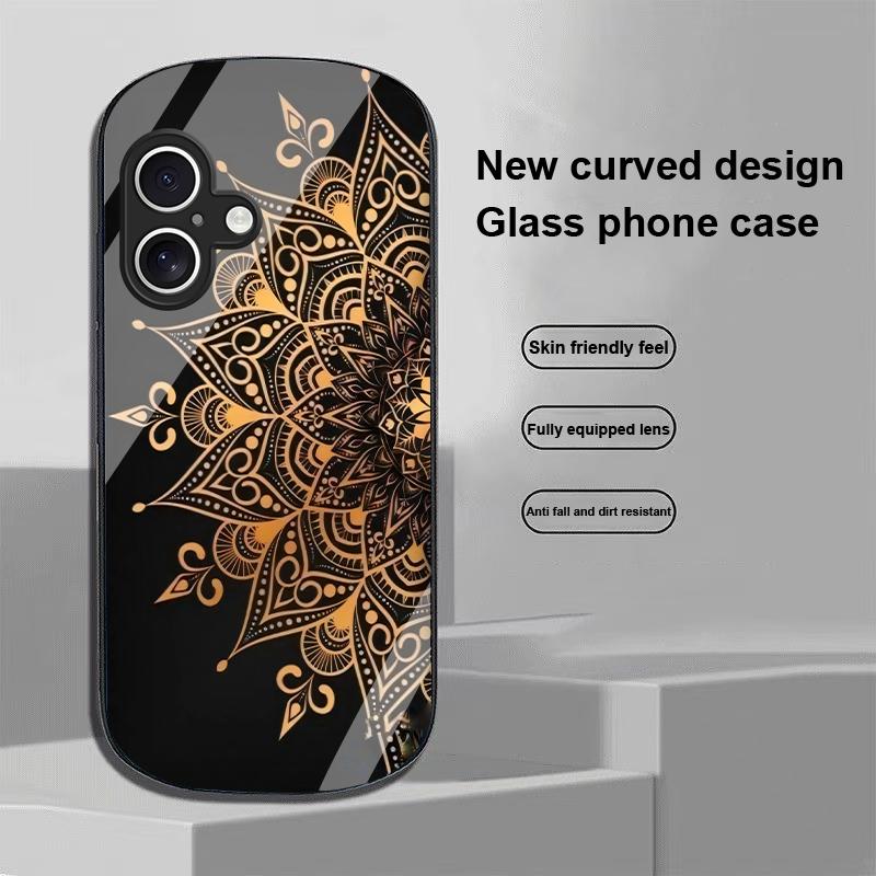 Геометрический узор для Apple iPhone 16 11 13 15 14 Pro Max 12 Mini 7 8 Plus XR XS Чехол для телефона из закаленного стекла эллиптической формы
