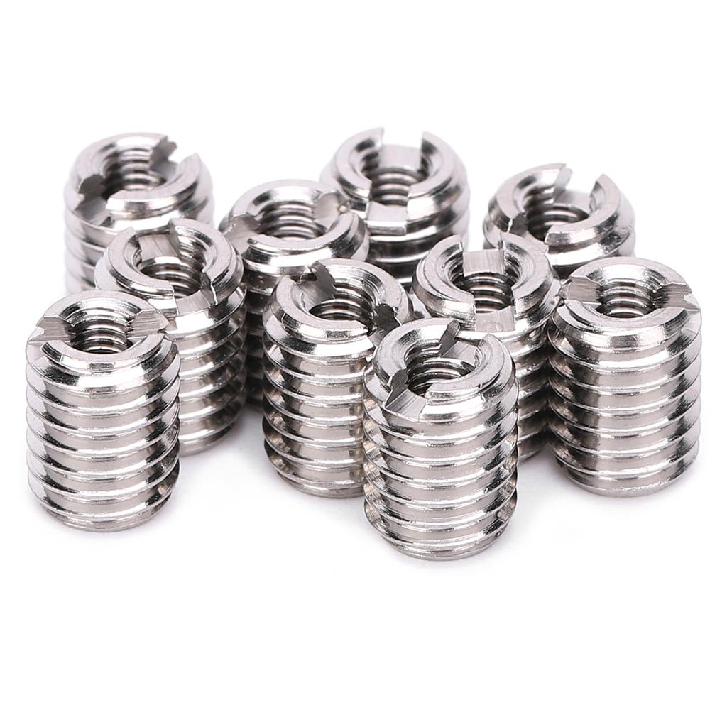 10Pcs Thread Inserts Repair Tool Reducing Nut Male Female Stainless Steel Fastener Hardware
