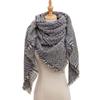 European and American Style Large Check Triangle Snood Scarf - Spring, Autumn, Winter
