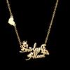 Atoztide Personalized Custom Name Necklaces for Women Stainless Steel Moon Heart Link Chain Pendant Birthday Jewelry Gift