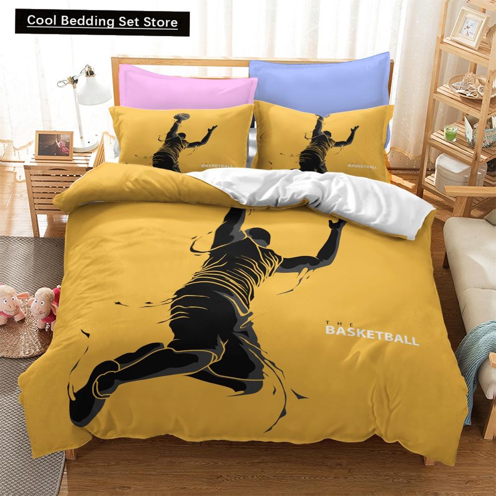 Фантастический 3D-принт баскетбольный пододеяльник комплект односпальный двуспальный двуспальный двуспальный двуспальный двуспальный двуспальный комплект постельного белья домашний текстиль постельное белье