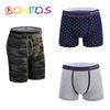 3шт длинные боксеры с принтом, хлопковые мужские трусы, удобные трусы для мужского нижнего белья