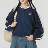 Puma Модная повседневная трикотажная куртка на молнии для женщин, синяя 628131-14