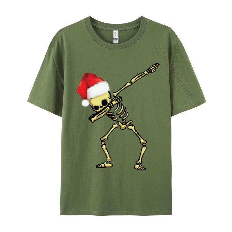 Skull Dab Dabbing Dance Funny Christmas Human Skull T-Shirts T Shirt For Autumn Cotton O Neck Streetwear T-Shirt Tshirt