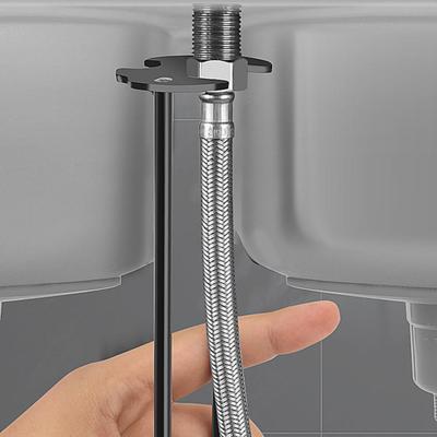 Ключ для смесителя под раковиной Длиннорукий Низкопрофильный для труднодоступных мест Сантехнический ключ Нескользящая Зубчатая губка Инструмент