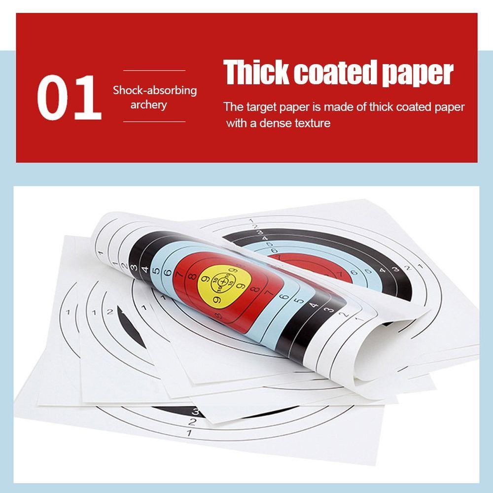 20 шт., мишени для охотничьего лука и стрел, 40x40 см, бумажные аксессуары для тренировок по мишеням, бумажные мишени для стрельбы из лука
