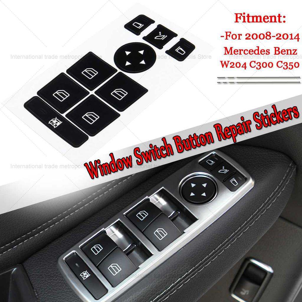 1 Pcs Car Window Control Switch Button Repair Stickers Deacal For Mercedes For Benz 2007-2014 Button Repair Kit Fix Ugly Button