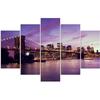Five Piece Picture Canvas Print New York City Bridge