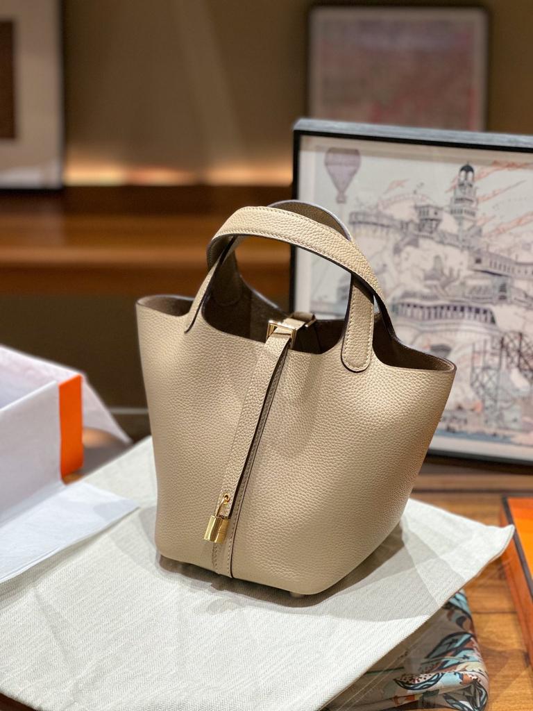 Picotin18 Сумка-тоут с ручкой половинной длины из коровьей кожи верхнего слоя Сто стилей Классическая женская сумка Сумка