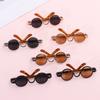 1/61/12 BJD Mini Plush Doll Glasses Clothes For 1/4 Dolls Cute Round Frame Plush Doll Eyeglasses