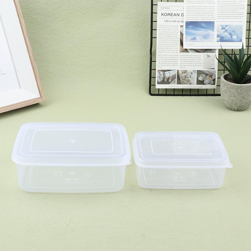 300/500 мл Прозрачный пластиковый прямоугольный контейнер для хранения, Специальный для холодильника, Герметичный, Пищевой, Кухонный контейнер для хранения