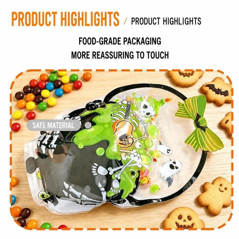 20PCS Cartoon Pattern Gift Wrapping Bags Skull Pumpkin Gift Packaging Bags  Party Supplies
