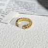 2026 Court Style Retro Heavy Industry Geometric Irregular Brushed Open Ring Women Ins Light Luxury Fashion Exquisite Index Finger Ring