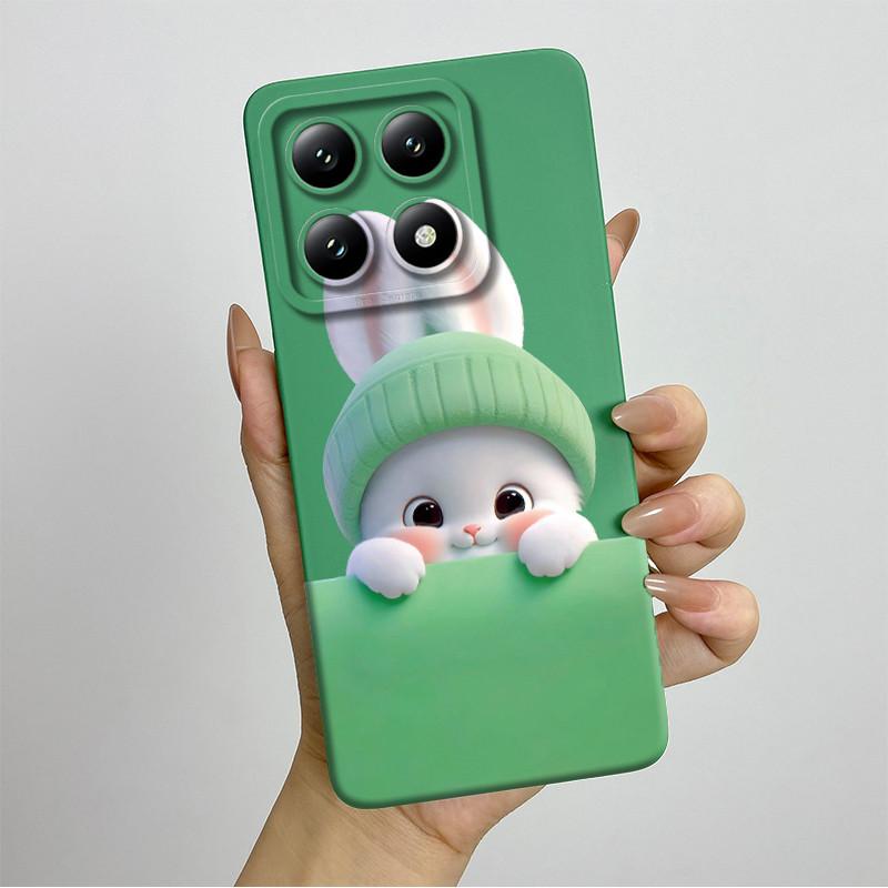 Чехол для телефона Xiaomi 14T Pro 14Tpro, мягкий силикон TPU, милый окрашенный корпус, с рисунком из мультфильма, ударопрочная защитная задняя крышка