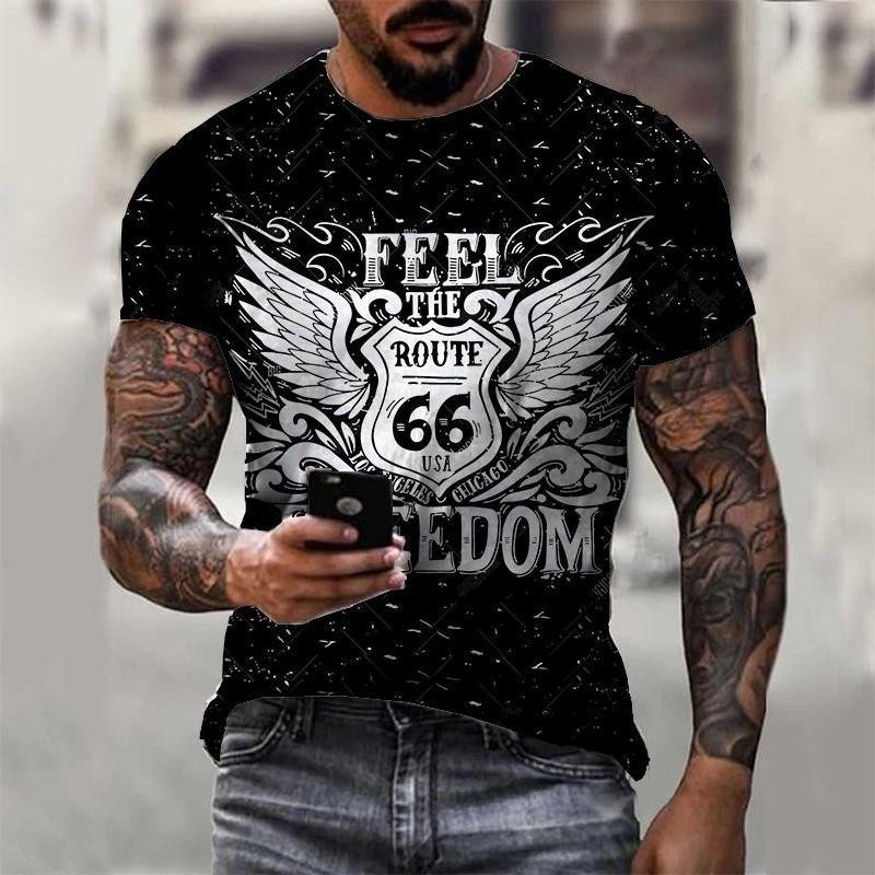 Летние модные мужские футболки в уличном стиле хип-хоп с буквенным принтом и 3D-цифровой печатью, свободные, с круглым вырезом и коротким рукавом