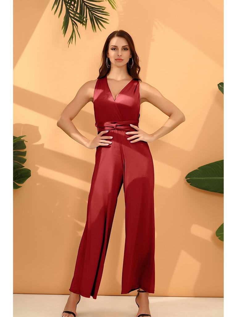 Женский комбинезон с многовариантными бретелями и перекрестной повязкой - Сексуальная и стильная офисная мода