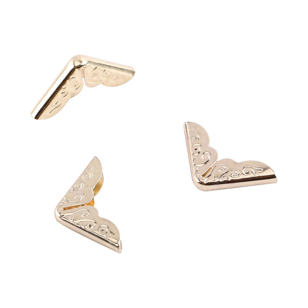 100 шт., ретро-желтые металлические книги, альбомы, меню, папки для ноутбуков, угловые протекторы для файлов