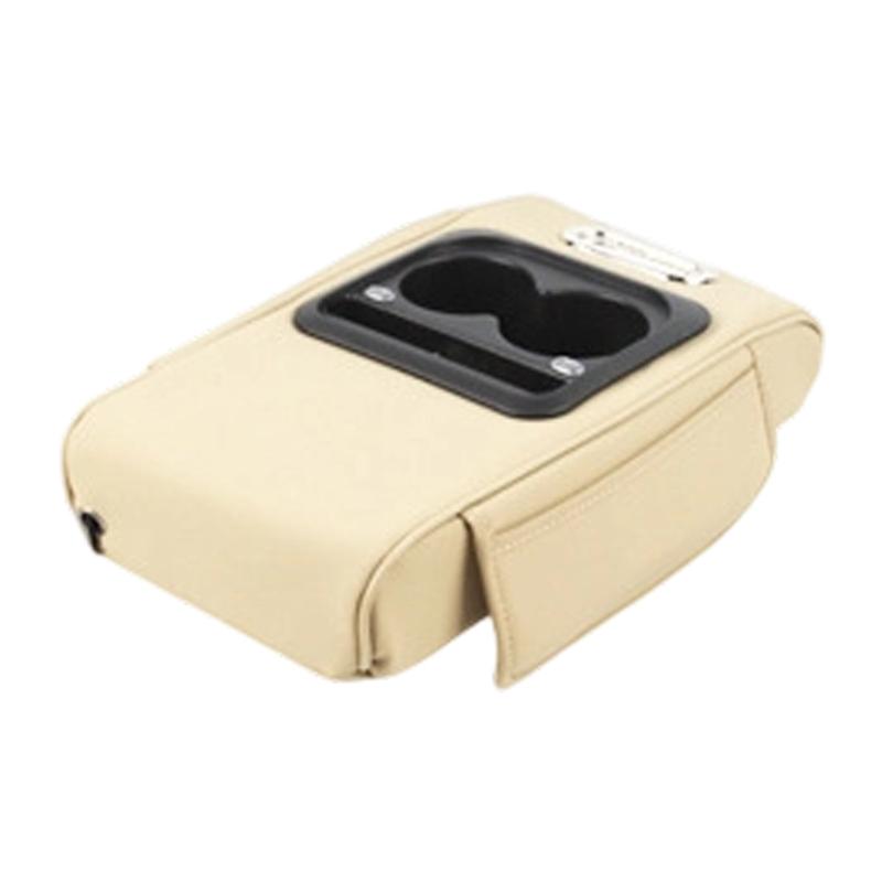 Многофункциональная автомобильная подлокотник-бокс, кожаная подушка с 2 USB-портами для быстрой зарядки и местом для хранения