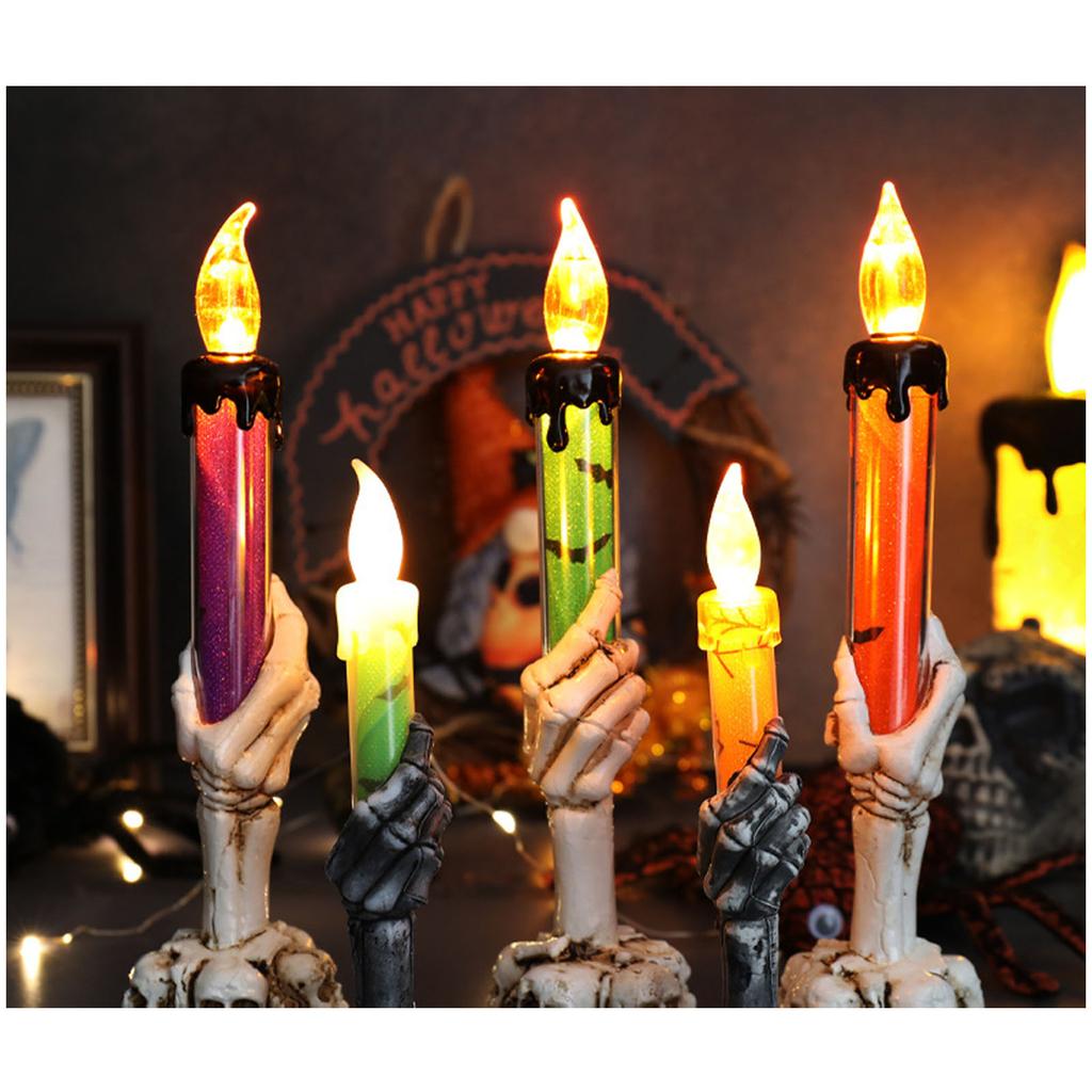 Halloween Hand Electronic Candle LED Light for Home Party Decoration Safe Indoor Battery Operated