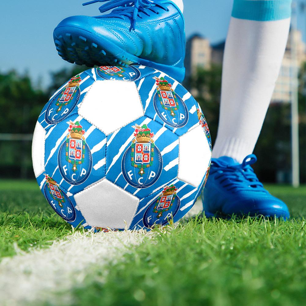 1PC FC Porto football size 5 soccer ball PrahaIndoor Soccer Ball Colorful All Ages Machine Stitched PVC Competition Ready Durable High-Bounce