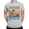 Jesus Is My Savior Surfing Is My Therapy T-Shirt Men Leisure Cotton Tees Crewneck Short Sleeve T Shirt Gift Tops