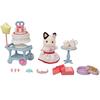 Набор фигурок и мебели Sylvanian Families [Набор «Сладкая вечеринка» - Девочка-кошка Угольная] DF-21 Сертифицирован ST Mark, Для детей от 3 лет, Игрушечный кукольный домик, Sylvanian