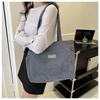 New Large-capacity Ins Corduroy Simple Tote Bag Female Mori Female Students Literary One-shoulder Messenger Bag