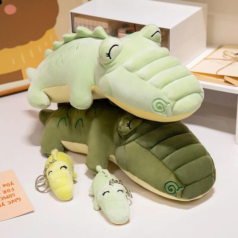 Мягкая плюшевая игрушка-подвеска в виде крокодила, мягкая креативная подушка в виде животного из джунглей, мультяшная подушка в виде аллигатора, подарок на день рождения