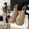 Short Leg Boots Women 2024 New Autumn Thick Soles Show Thin Man Increase Fried Street Skinny Women Boots