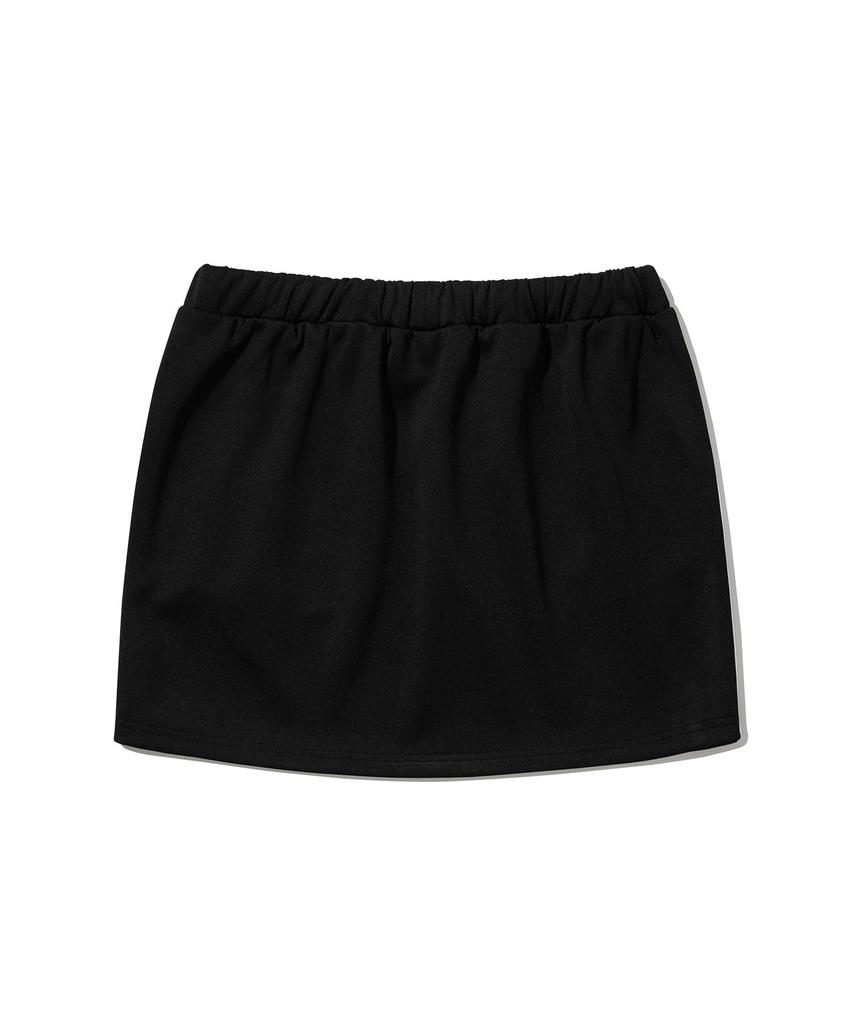 Oioi Collection Piping Track Skirt_Black