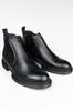 Men's Fashion Genuine Leather Thin Heeled Boots Bootie Black Winter Chelsea Boots Shoes
