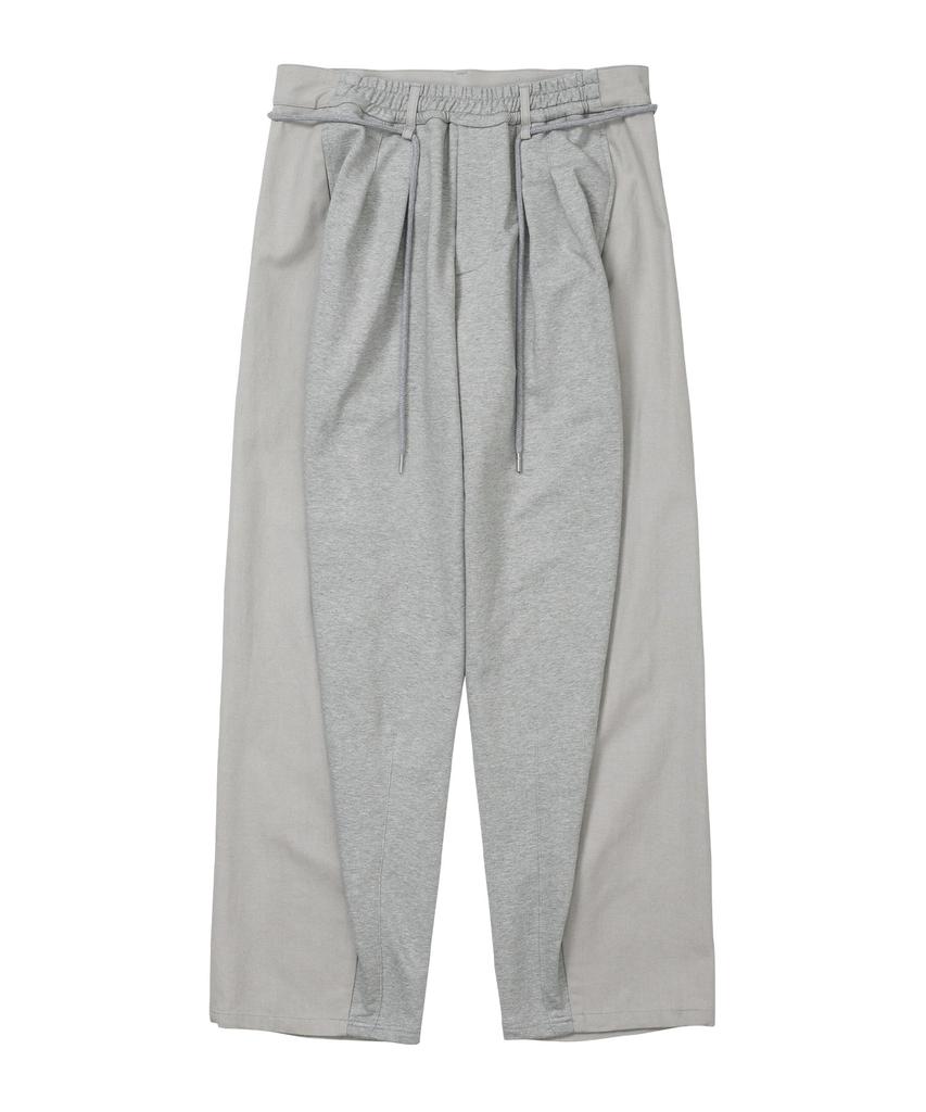 AJOBYAJO Dual Fabric Hybrid Pants [Melange Grey]