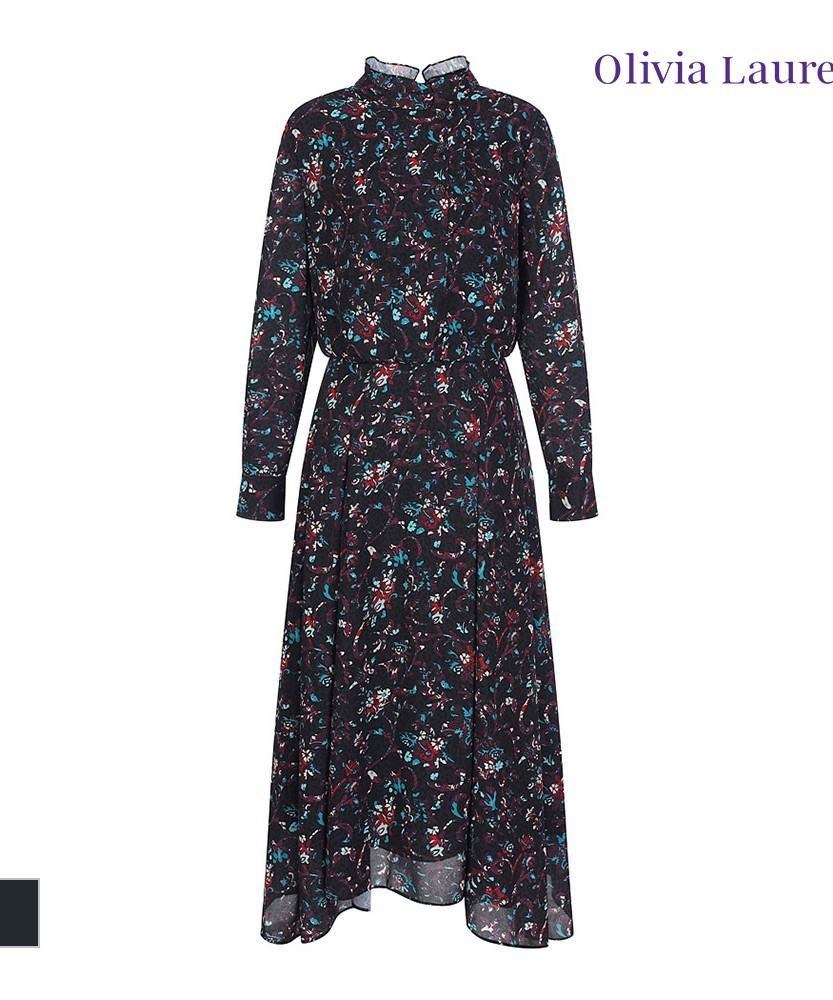 OLIVIALAUREN Printed Frill Dress_Voroa4F8411