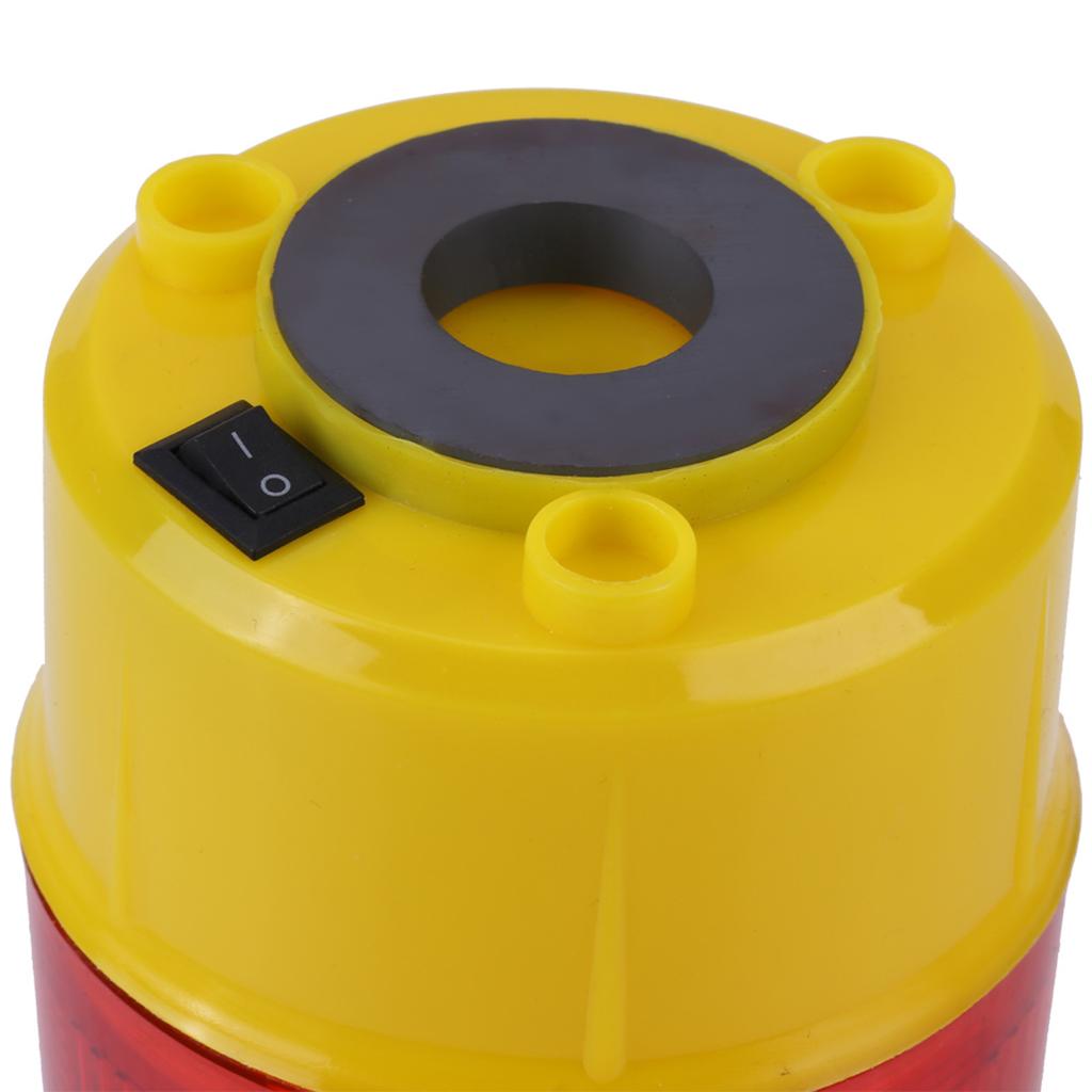 1pc Solar LED Emergency Warning Flash Light Alarm Lamp Traffic Road Boat Red Light