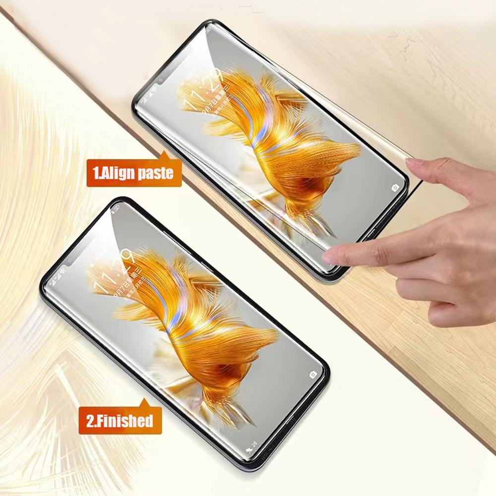 Ударопрочный Закаленный Стеклянный Защитный Экран для Huawei Mate 60 Pro Mate20 Lite Mate60 Pro Plus 5G Полное Покрытие Стекло Полная Клейка Поддержка Разблокировки по Отпечатку Пальца