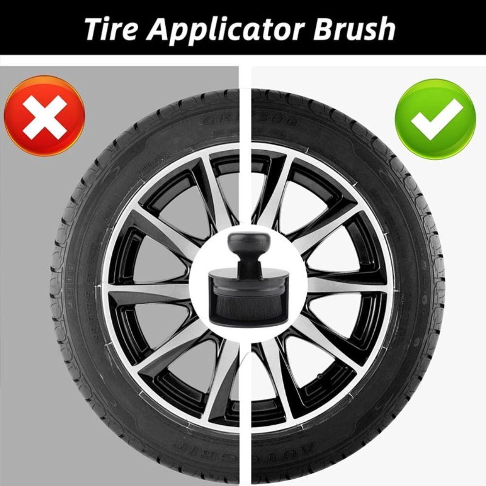 High-Density Car Tire Brush with Stand Tire Shine Brush for Tire Polish Wax Care