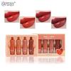 HengFang Velvet Matte Lipstick Set Не легко выцветает Косметика для макияжа губ 3,5gx4