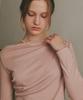 RONRON Drape Shirring Long Sleeve Indie Pink