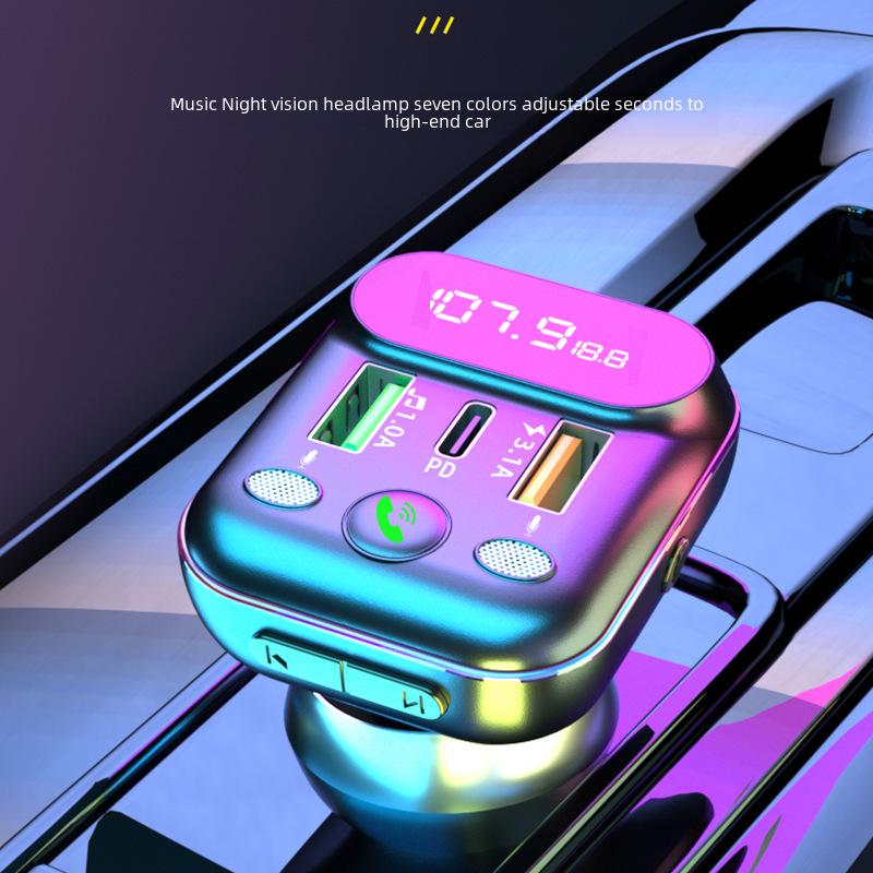 Автомобильное зарядное устройство T12 Bluetooth MP3-плеер: Прикуриватель, звук без потерь, быстрая зарядка PD.