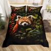 Cartoon Raccoon Bedding Set Cute Raccoon Duvet Cover For Kids Boys Girls Raccoon Lover Gift Wildlife Comforter Cover Twin Queen